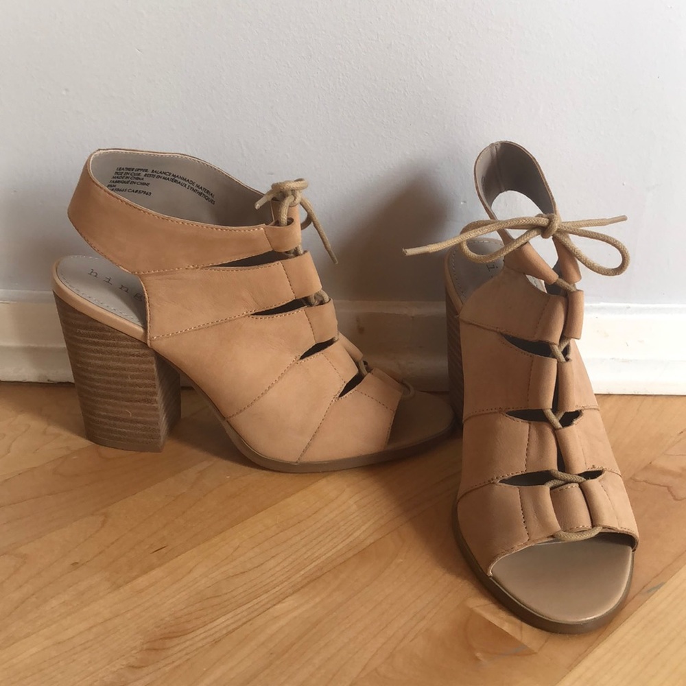 Suede lace up sandals